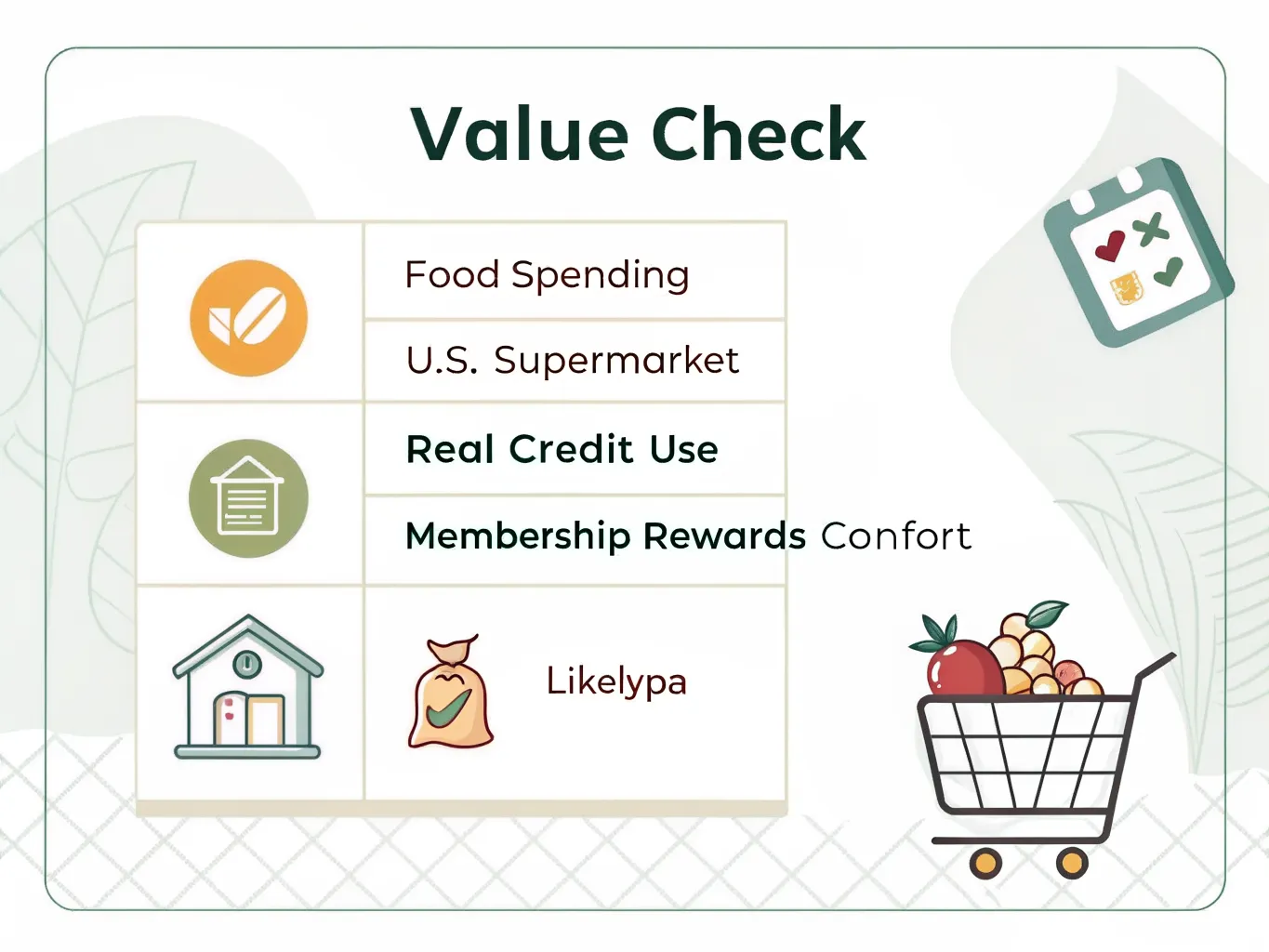 Infographic decision grid for checking when a premium dining card pays off, showing four value drivers and a likely pay-off vs not decision.